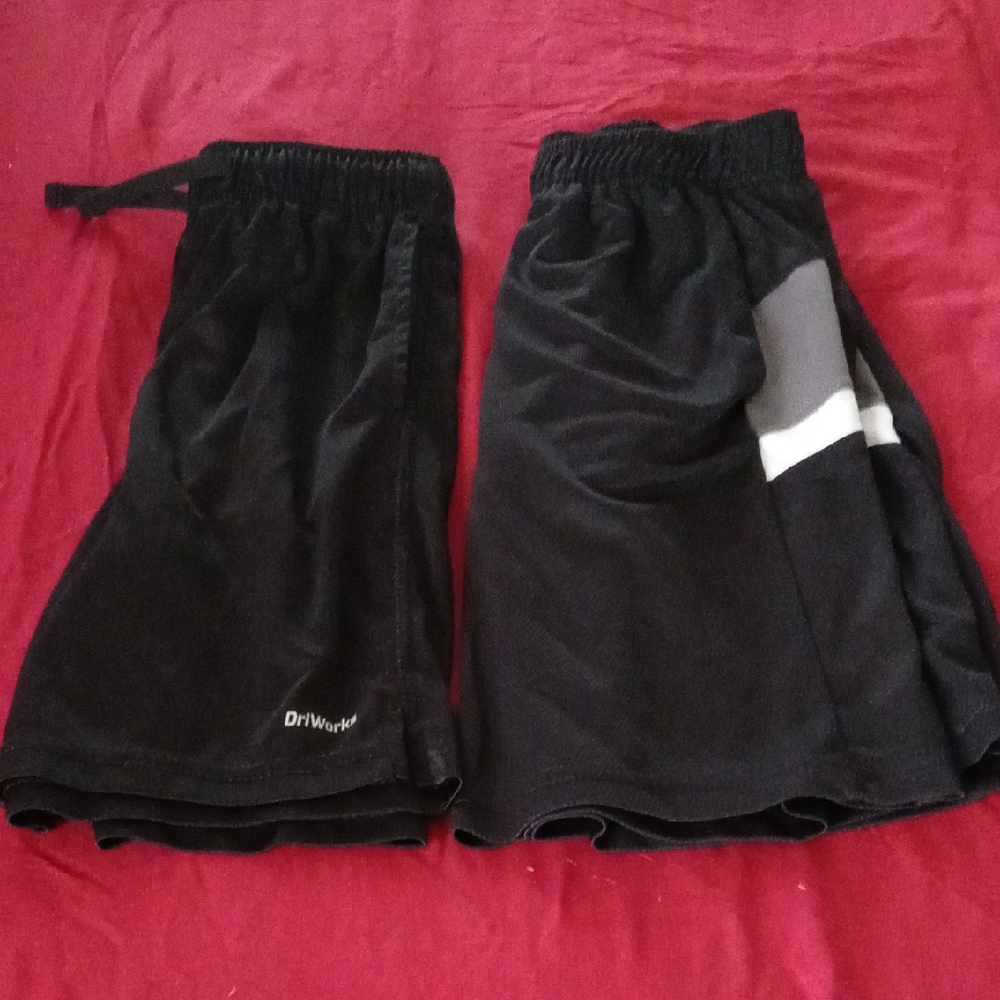 Multiples Black and Gray Kids Shorts Set
